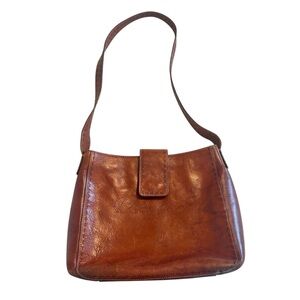 FOSSIL Y2K Sedona Tote Cognac Brown Genuine Leather Shoulder Bag ZB9097